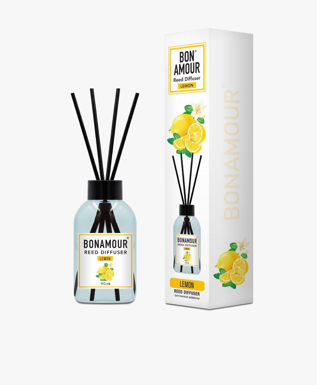 Bonamour Citron — Diffuseur à bâtonnets 110 ml