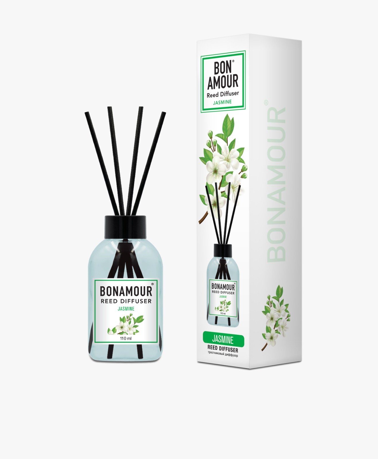 Bonamour Jasmin — Diffuseur à bâtonnets 110 ml