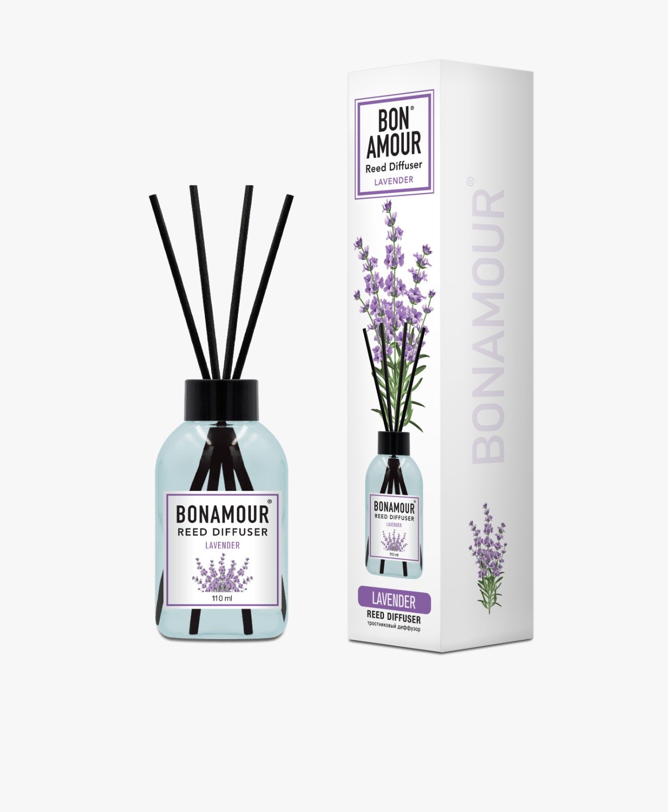 Bonamour Lavande — Diffuseur à bâtonnets 110 ml