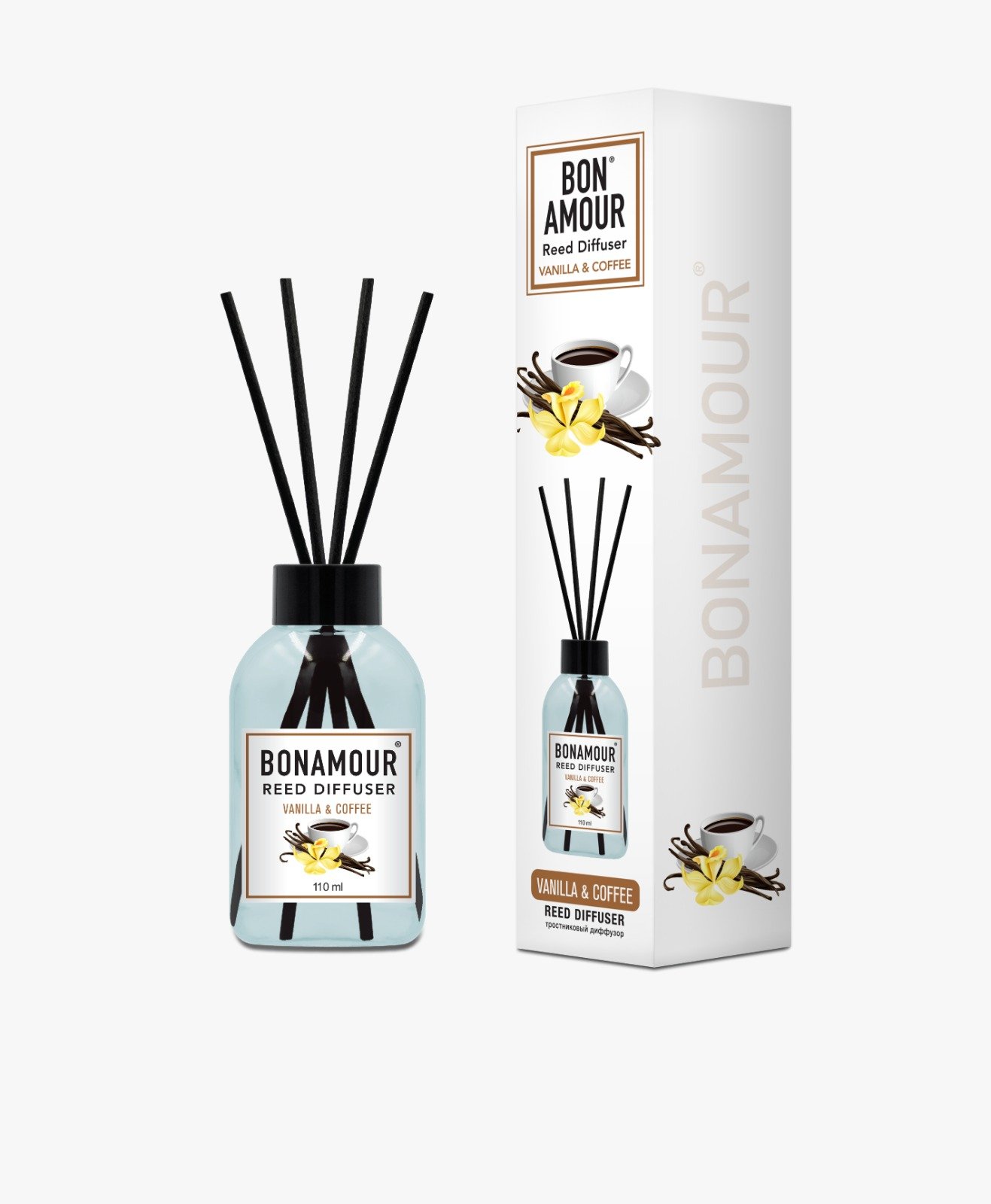 Bonamour Vanille — Diffuseur à bâtonnets 110 ml